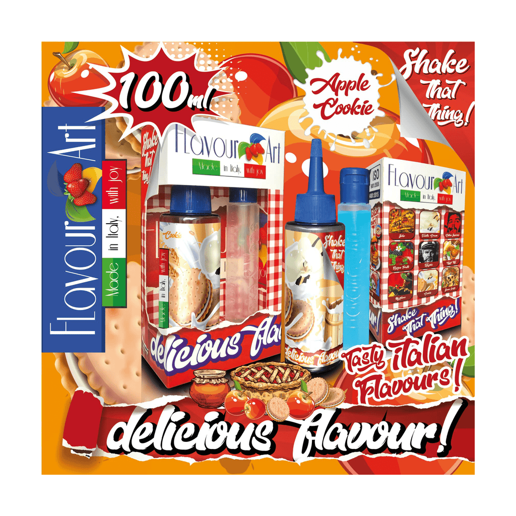 MIX & SHAKE 100ML - APPLE COOKIE (ΜΗΛΟ & ΣΠΙΤΙΚΑ ΜΠΙΣΚΟΤΑ)