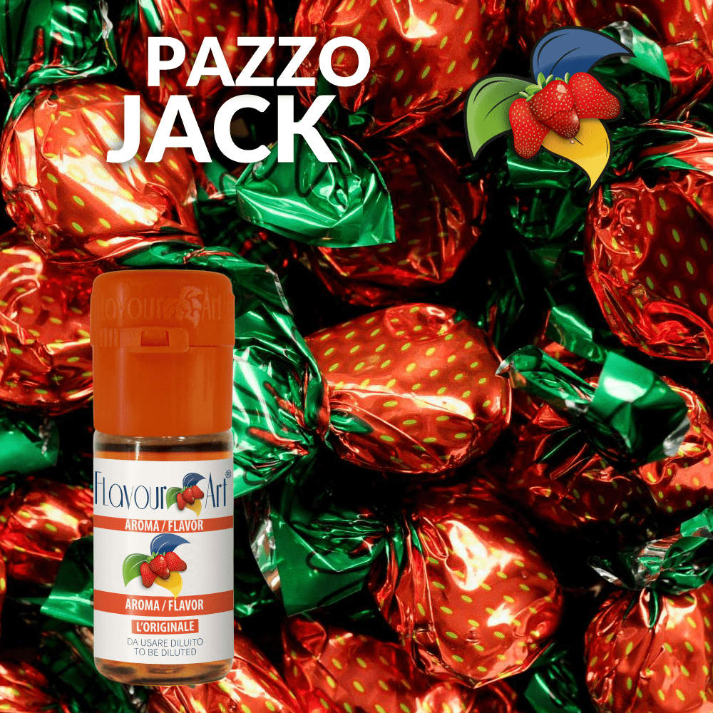 PAZZO JACK - ΦΡΑΟΥΛΑ, ΒΑΝΙΛΙΑ, ΚΑΡΑΜΕΛΑ (10ML DIY ΣΥΜΠΥΚΝΩΜΕΝΟ ΑΡΩΜΑ)